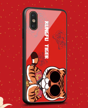 Cute New Year Red Tiger Silicone Phone Case