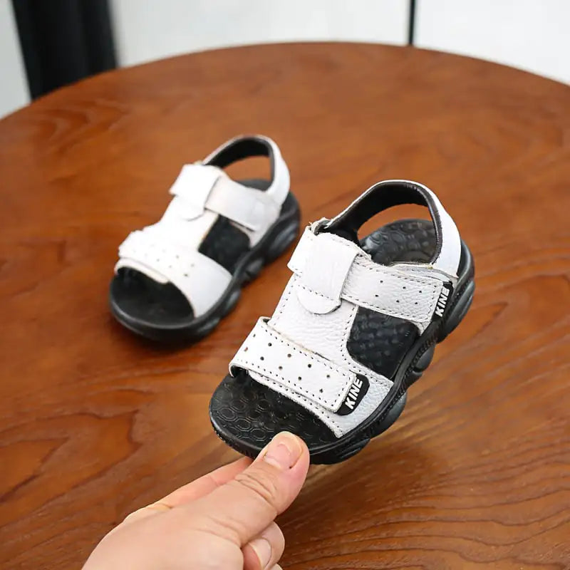 Children's Leather Beach Sandals - Breathable & Comfortable