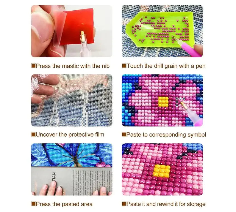 5D Couple Horse DIY Round Diamond Painting Kit