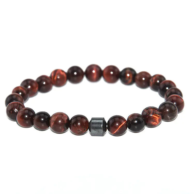 8MM Tiger Eye Stone Bead Bracelet for Men