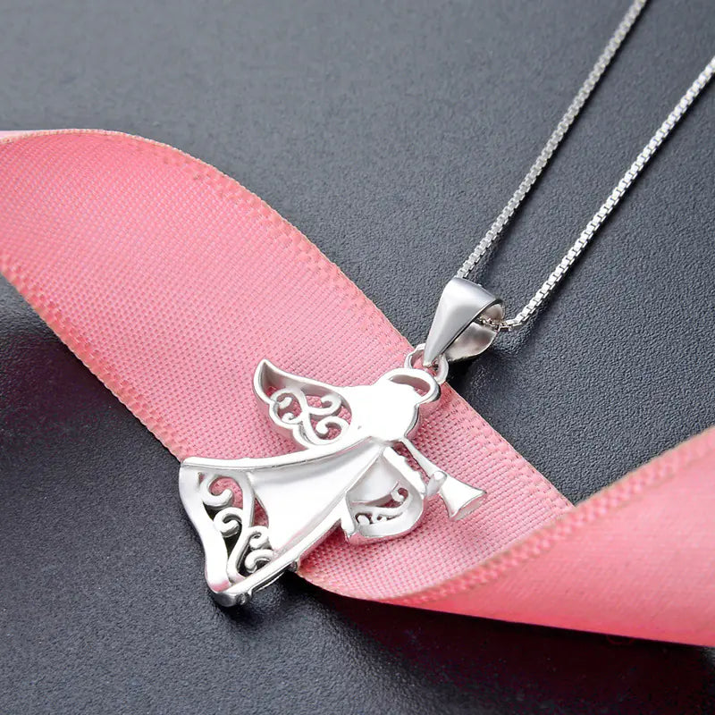 S925 Silver Necklace Pendant - Angel Design