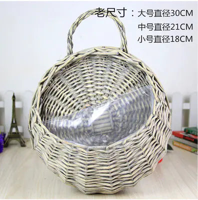 Woven Wall Hanging Basket for Flowers and Plants