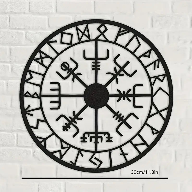 2pc Viking Compass Metal Wall Art for Modern Decor