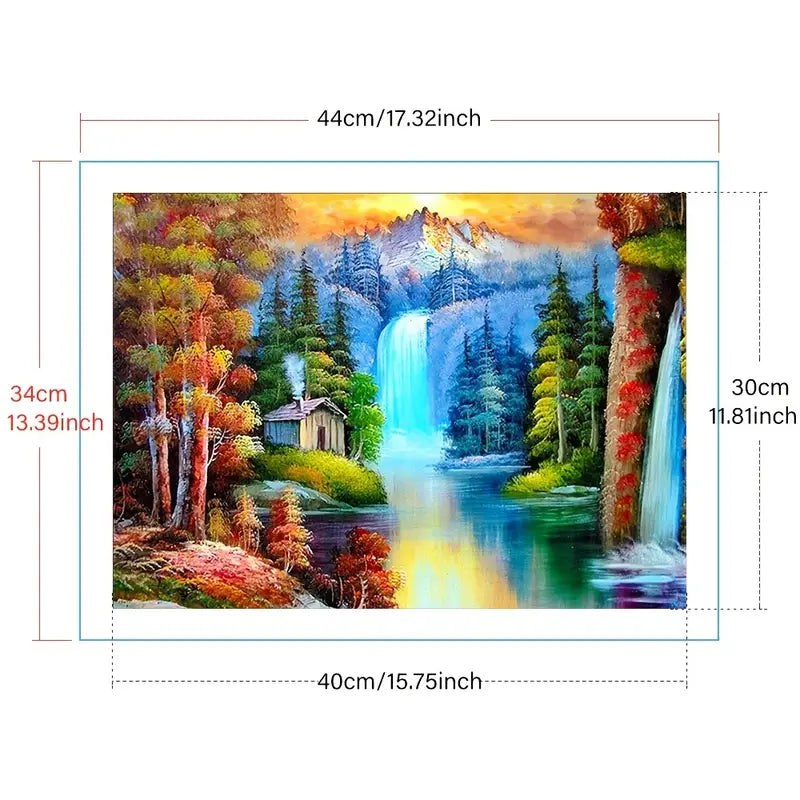 5D Diamond Painting Kit - DIY Waterfall Landscape Set