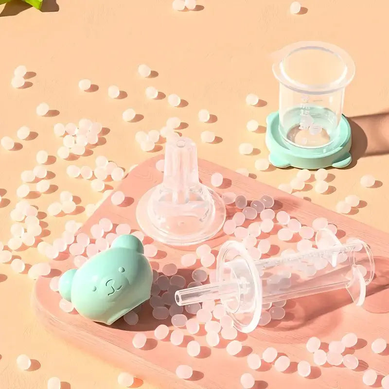 Silicone Baby Medicine Feeding Syringe and Pacifier Device