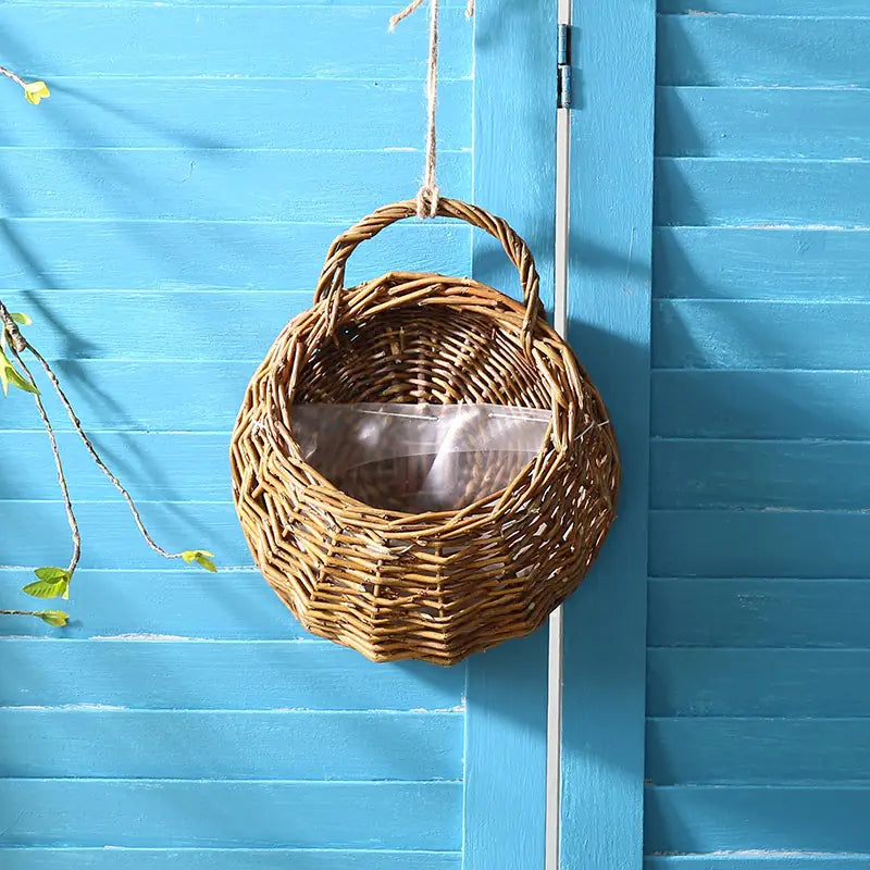 Woven Wall Hanging Basket for Flowers and Plants