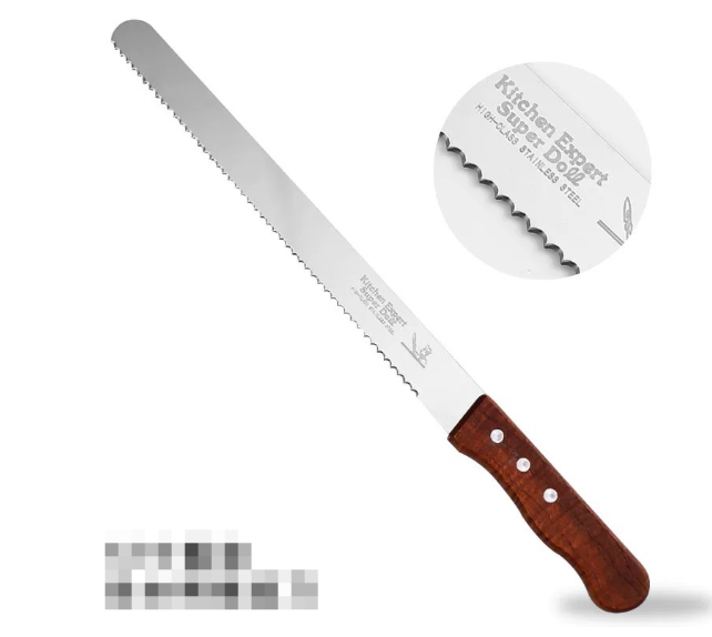 Layered Bread Slicer with Serrated Blade for Baking