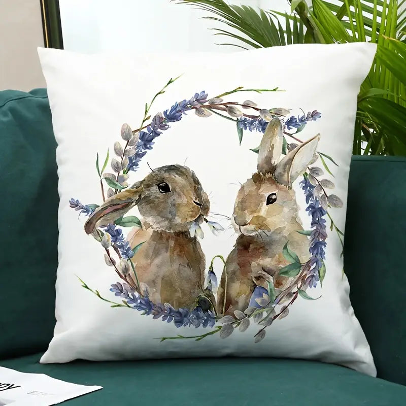 Easter Animal Pillowcase for Home Decor, 18x18 inches
