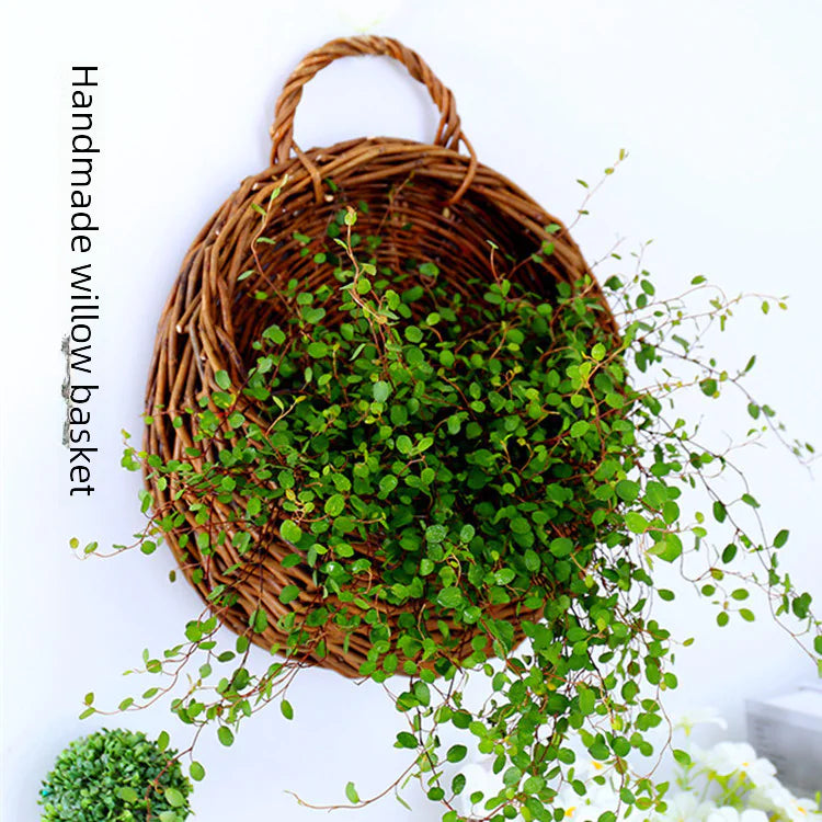 Woven Wall Hanging Basket for Flowers and Plants